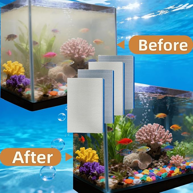 修剪至合适的 8 层无纺布水族箱过滤海绵，ES 纤维，几何形状