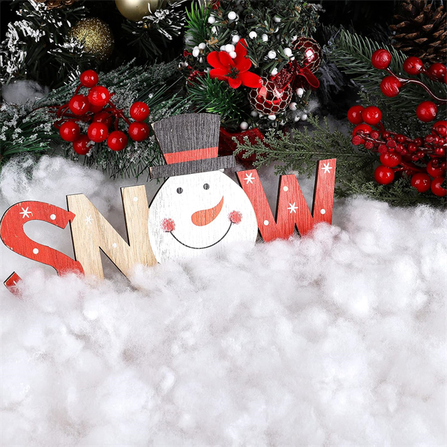 柔软的人造雪棉绒毛非常适合圣诞节村庄壁炉架假期展示