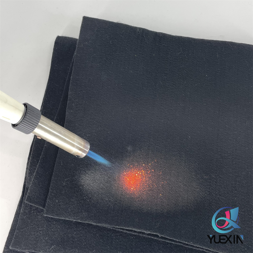 优质黑色 Panox 衬布 |固有阻燃BS5852通过家具和床垫用无纺毡